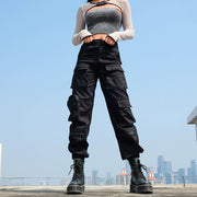 Fashionable Black Cargo Pants