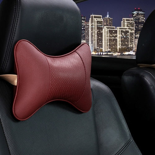 Leather Car Neck Pillow